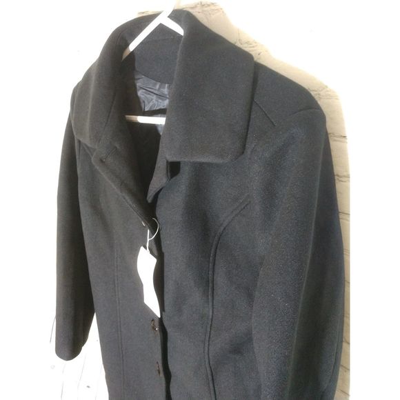 Wool Trench Coat Winter Long Thick Overcoat - Picture 3 of 7